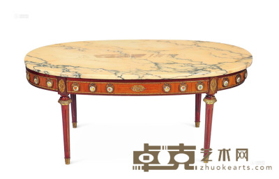 20世纪初期 珐琅彩小桌 长110×宽54×高48cm