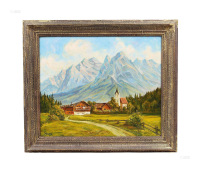 20世纪初期 乡村油画 布面油画
