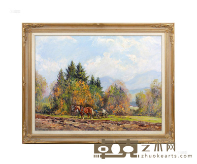 1920年作 风景油画 布面油画 长95×长76cm