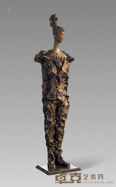 许新龙     2012年作 等候 雕塑树脂 95cm