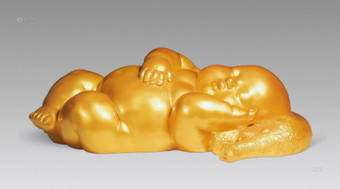 刘少永     2013年作 金色的梦之一 雕塑 树脂