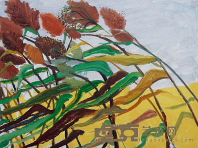 李珊珊     2013年作 红高粱 布面油画 60×80cm