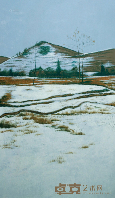 冯浩     2013年作 冬韵2 布面油画 70×120cm