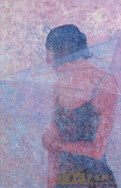 吴媚     2012年作 低落的少女 布面油画 80×100cm