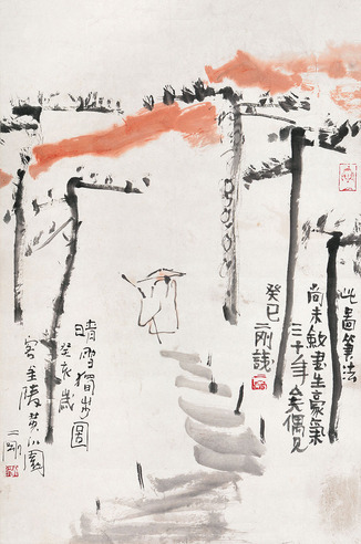 刘二刚     晴雪独步图