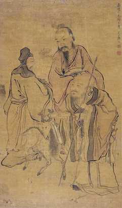 陆治     人物 立轴 绢本