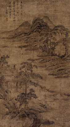 陆治     山水 立轴 纸本