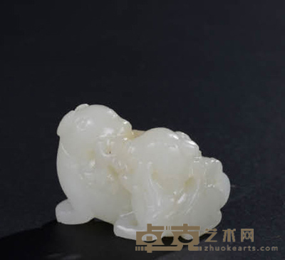 白玉洋洋得意挂件 