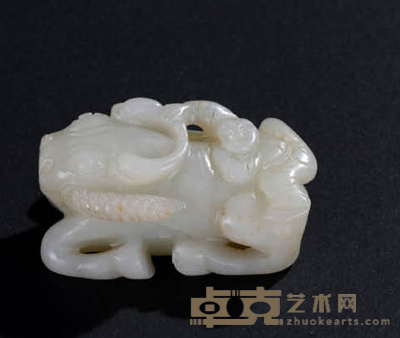 白玉童子牧牛挂件 