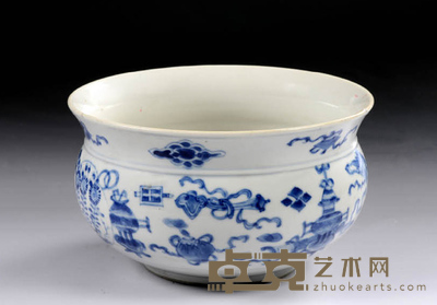 青花博古纹香炉