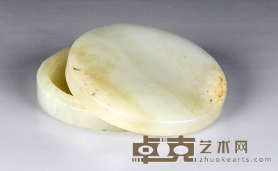 青白玉素纹圆盒 