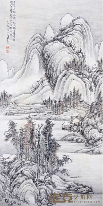 周乔年 山水 66X132