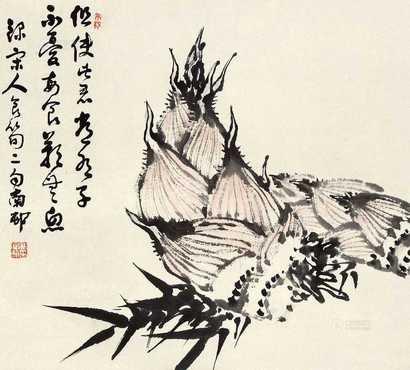 高凤翰     竹笋 立轴 纸本