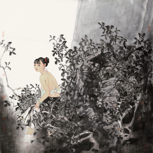 于文江 山涧小溪