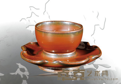 老酱釉茶盏 4.8×9.6