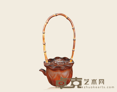 竹雕提梁壶
