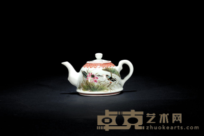 荷塘清趣茶壶 H:8.5cm