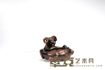 紫砂羊型笔洗 D:15.5cm