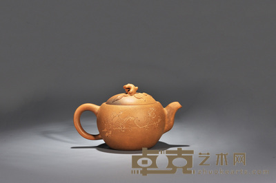 窑变碗桃壶 H:11cm