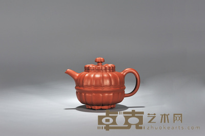 合菱朱泥壶 H:9.5cm