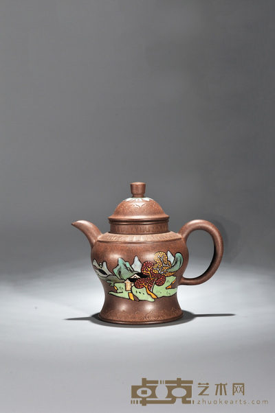 点彩钟型壶 H:13.5cm