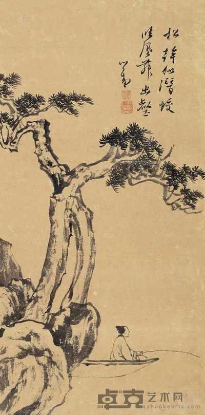 溥儒 松下高士 60×30cm