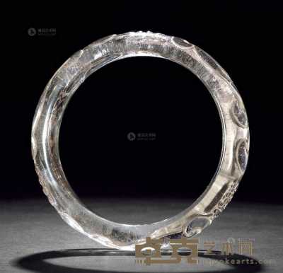 早期 水晶雕凤纹手镯 直径8.3cm