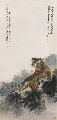 张大千 张善孖     1921年作 山君图