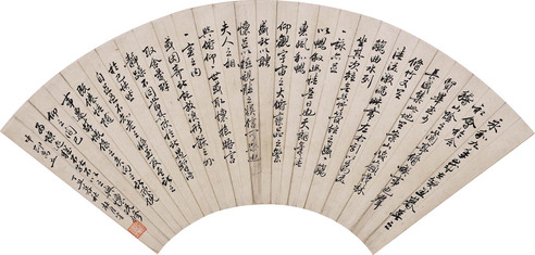 杜月笙 书法扇面
