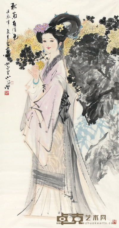 林峥明 人物 托片 138×68cm
