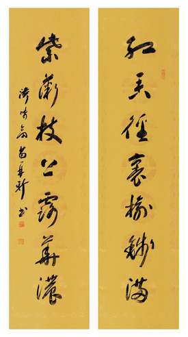 苗再新 对联 镜片