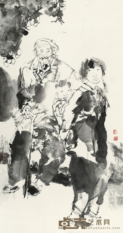 陈钰铭 人物 托片 34×66cm