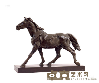 田跃民 2013年作 马 青铜雕塑 56×46×18cm