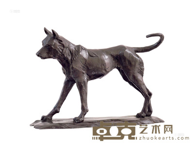 田跃民 2012年作 猎犬 青铜雕塑 53×37×17cm