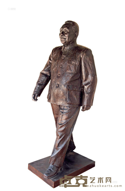 田跃民 2013年作 邓小平 青铜雕塑 80×205×85cm