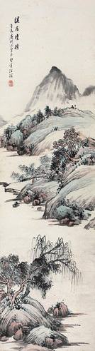 汪声远 溪居清旷 立轴 纸本