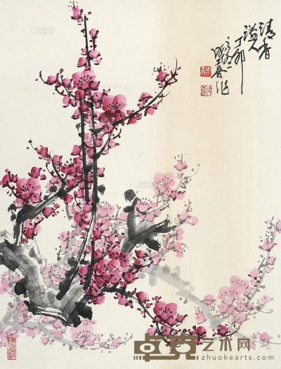 王成喜 丁卯（1987）年作 清香溢人 镜片 设色纸本 66×51cm