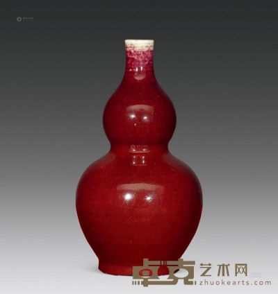清中期 窑变釉葫芦瓶 高19.5cm