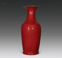 清中期 霁红大瓶