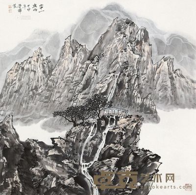 王学辉 山中一夜雨 69×69cm