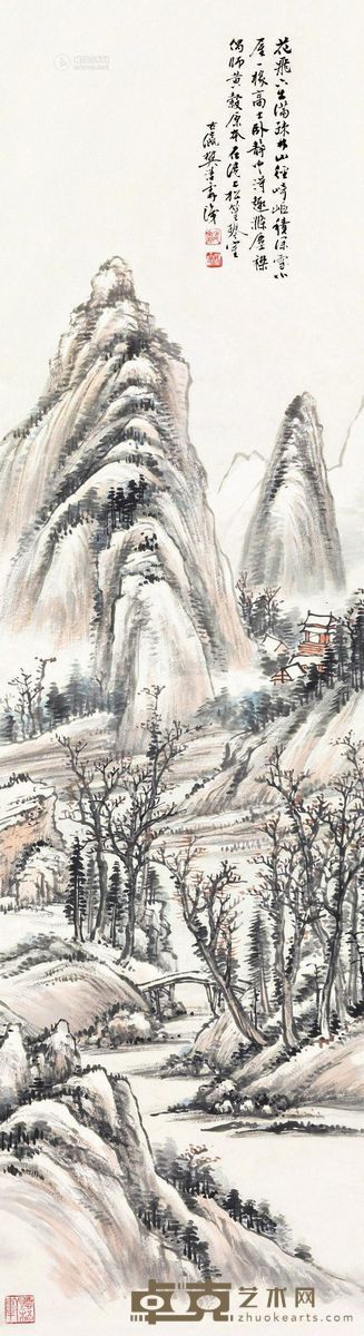 樊浩霖     山林雪溪图 143.5×38.5cm