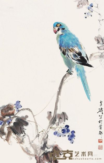 王雪涛     英姿独立 67×43cm