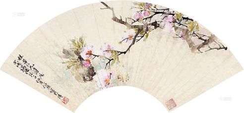 任颐     甲戌（1874）年作 桃花游鱼