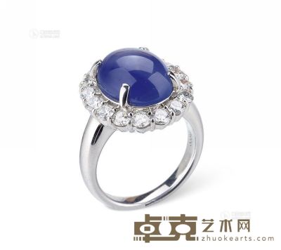 10.86克拉“星光”蓝宝石配钻石戒指 