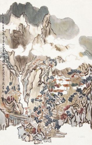 方骏 山水