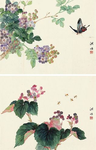 洪怡 海棠蜜蜂 蝶恋花