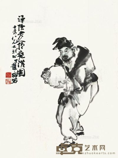 赵鹤     人物 未裱 水墨纸本 28×20.5cm