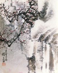 曹绎如     雪梅 未裱 设色纸本