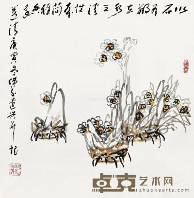 魏传义     2010年作 凌波仙子 镜框 设色纸本 68×68cm