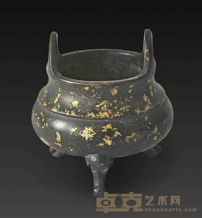洒金宣德炉 高8cm 直径7.5cm